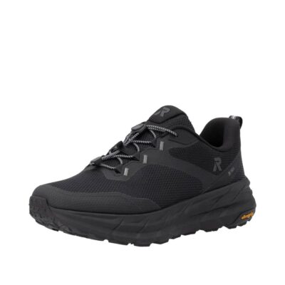 Rieker sneakers til dame i sort med udtagelig sål og Rieker-Tex samt justerbar elastik