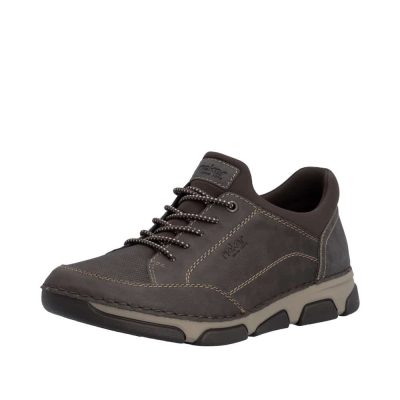 Rieker sneakers til herre i brun med udtagelig sål og ekstra bredde H samt elastik