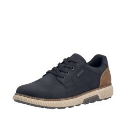 Rieker sneakers til herre i sort med ekstra bredde H og Rieker-Tex samt udtagelig sål