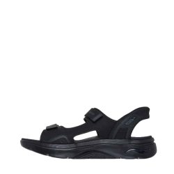 SKechers Slip-in Go Walk Arch Fit sandal til herre i sort med fast hælkappe og øget svangstøtte