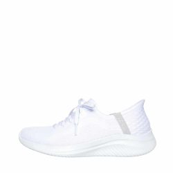 Skechers Slip-In Ultra Flex 3.0 Brilliant sneakers til dame hvid med fast hælkappe og air-cooled memory foam